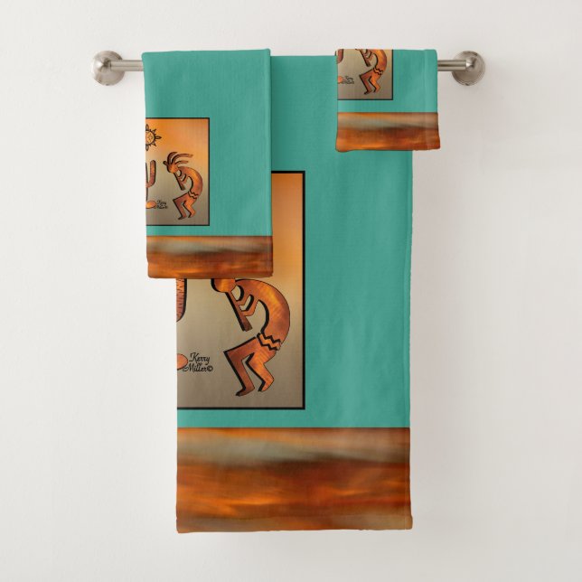 Southwest Kokopelli Bath Towel Set (Insitu)