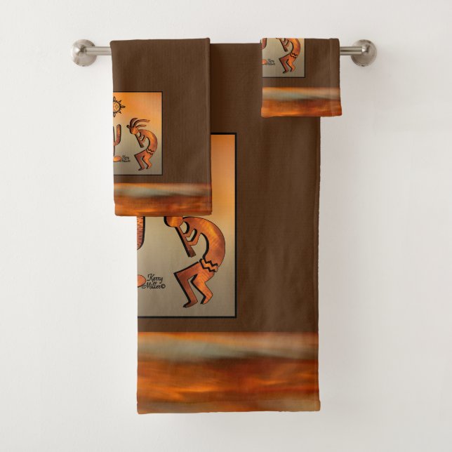 Southwest Kokopelli Bath Towel Set (Insitu)