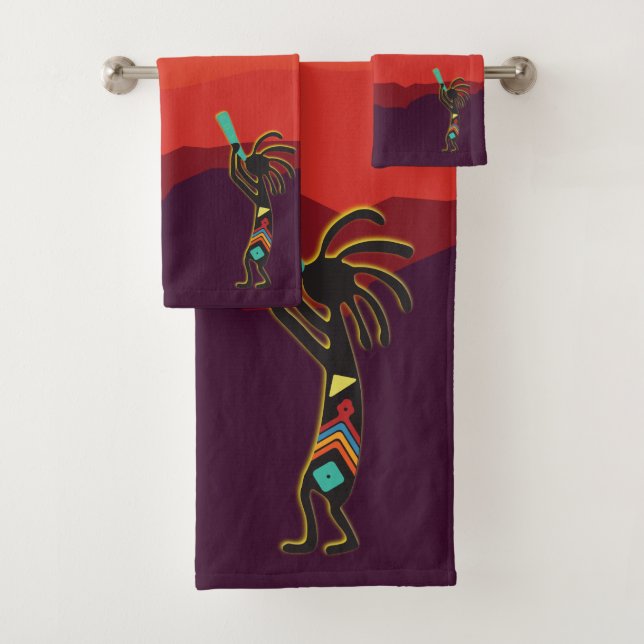 Southwest Kokopelli Bath Towel Set (Insitu)