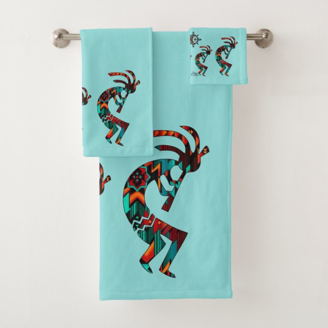 Southwest Kokopelli  Bath Towel Set (Insitu)