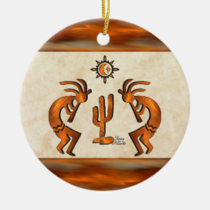 Southwest Kokopelli Ceramic Ornament