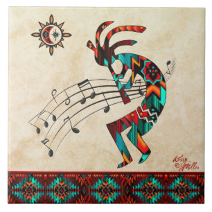 Southwest Kokopelli Ceramic Tile