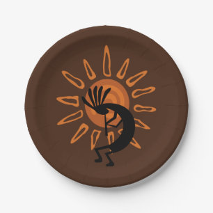 Southwest Kokopelli Desert Sun 7"  Paper Plates