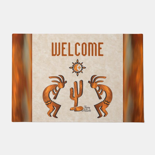 Southwest Kokopelli Doormat (Front)
