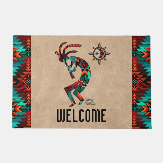 Southwest Kokopelli Doormat (Front)