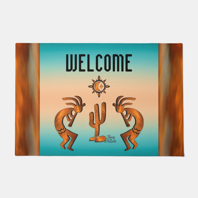 Southwest Kokopelli Doormat (Front)