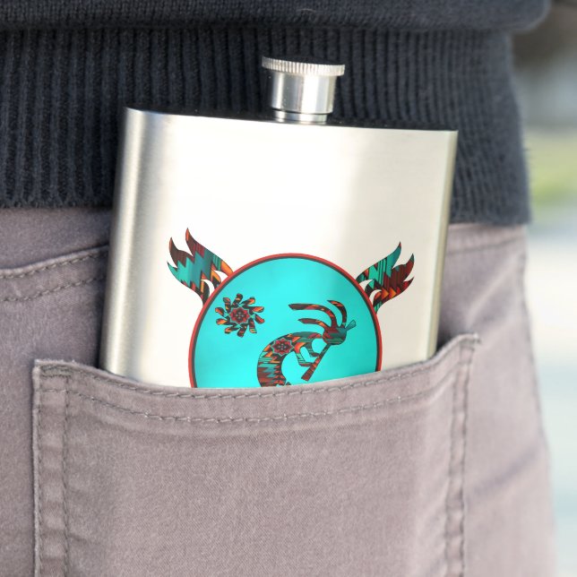 Southwest Kokopelli Hip Flask (In Situ)