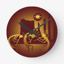 Southwest Kokopelli in Burgundy and Gold