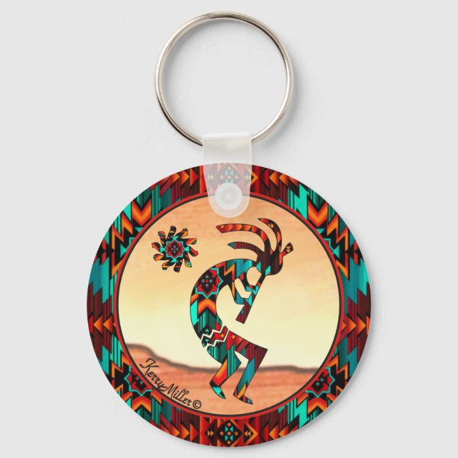 Southwest Kokopelli Keychain (Front)