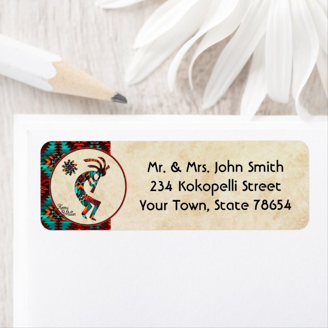 Southwest Kokopelli Label Return Address Label (Insitu)