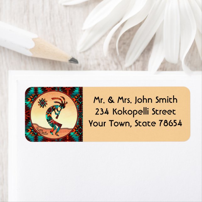 Southwest Kokopelli Label Return Address Label (Insitu)