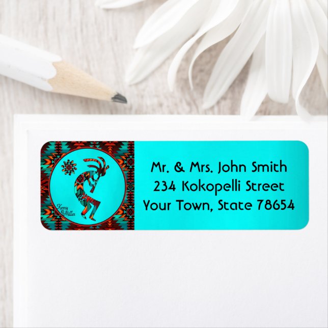 Southwest Kokopelli Label Return Address Label (Insitu)
