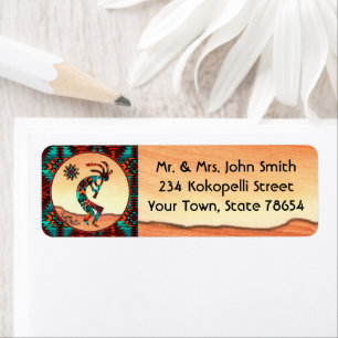 Southwest Kokopelli Label Return Address Label