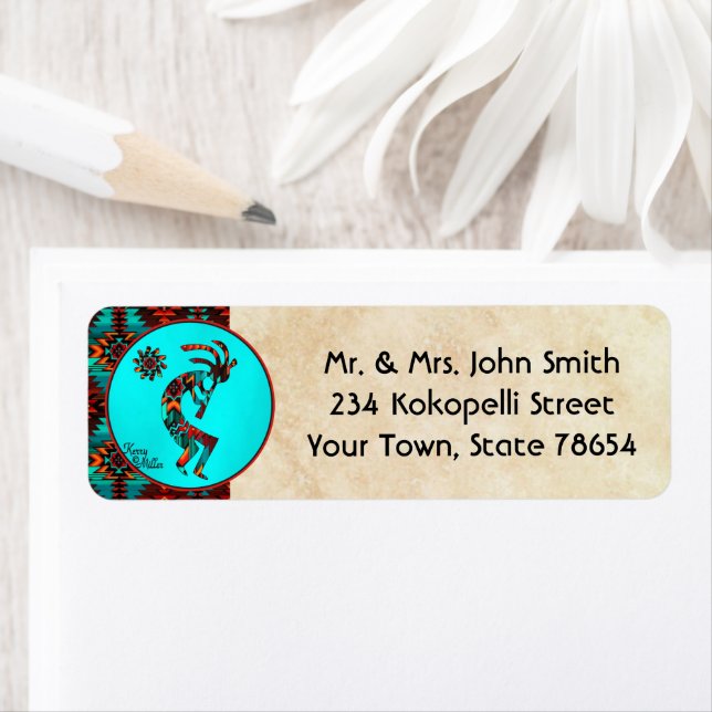 Southwest Kokopelli Label Return Address Label (Insitu)