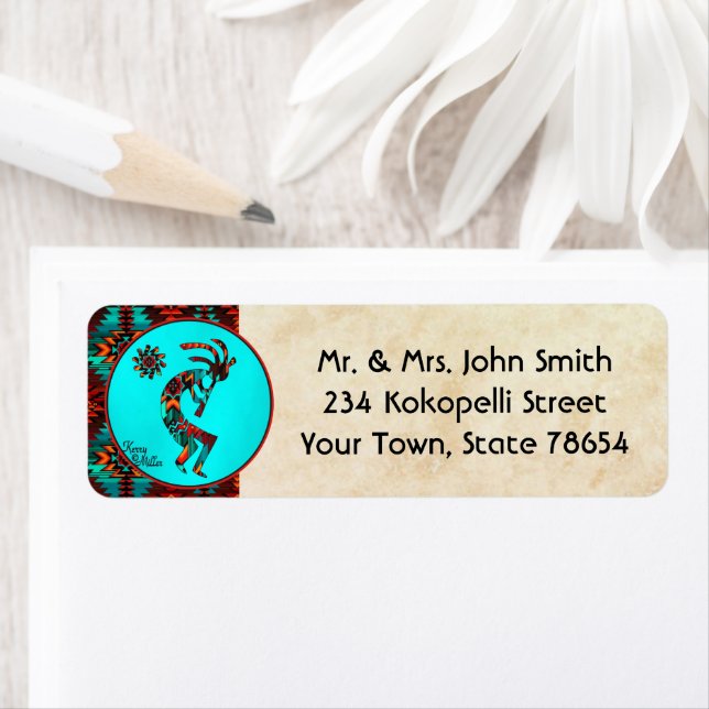 Southwest Kokopelli Label Return Address Label (Insitu)
