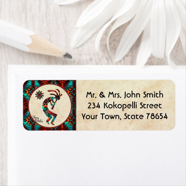 Southwest Kokopelli Label Return Address Label (Insitu)