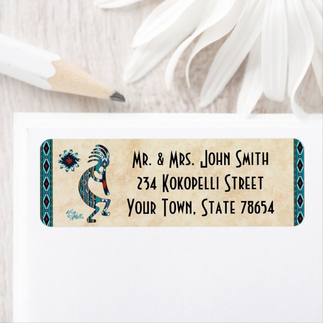 Southwest Kokopelli Label Return Address Label (Insitu)