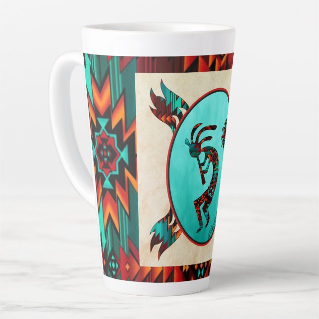 Southwest Kokopelli Latte Mug (Left Angle)