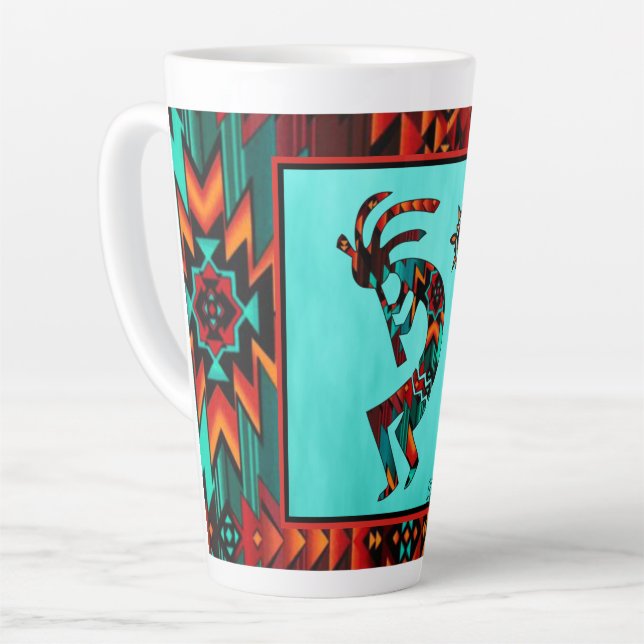 Southwest Kokopelli Latte Mug (Left Angle)
