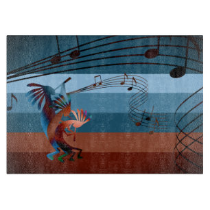 Southwest Kokopelli Music Bronzed Cutting Board