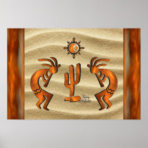Southwest Kokopelli Poster