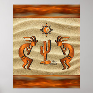 Southwest Kokopelli Poster