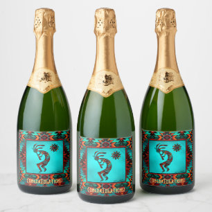 Southwest Kokopelli Sparkling Wine Label
