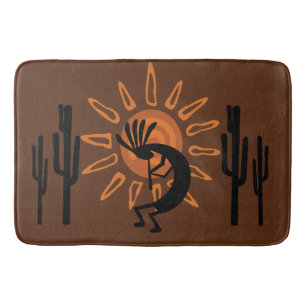 Southwest Kokopelli Sun Rustic Bath Mat