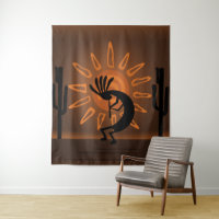 Southwest Kokopelli Sun Rustic XL Tapestry