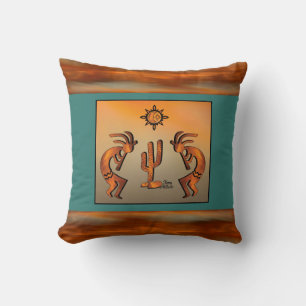 Southwest Kokopelli Throw Pillow