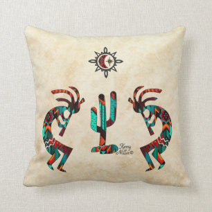 Southwest Kokopelli Throw Pillow