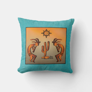 Southwest Kokopelli Throw Pillow