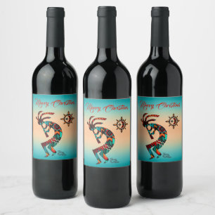 Southwest Kokopelli Wine Label