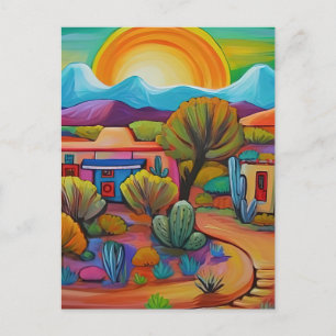 Southwest Landscape Background Holiday Postcard