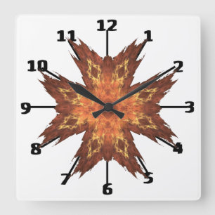 Southwest-Like Fractal Art Design  Square Wall Clock