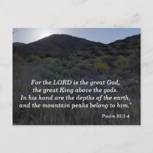 Southwest Lord is Great Postcard Psalm 95:3-4