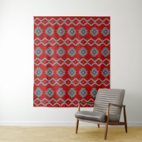 Southwest Mesas Red and Turquoise Geometric Design