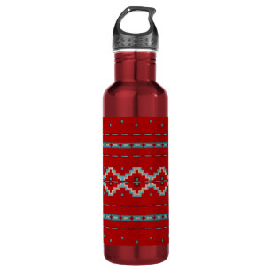 Southwest Mesas Red & Turquoise 710 Ml Water Bottle