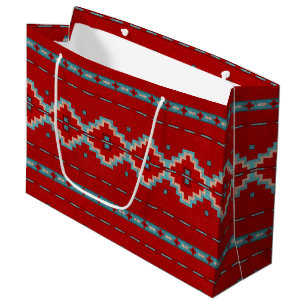 Southwest Mesas Red & Turquoise Large Gift Bag