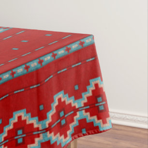Southwest Mesas Red & Turquoise Tablecloths