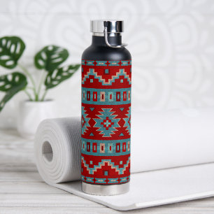 Southwest Mesas Turquoise & Red Water Bottle