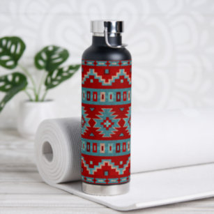 Southwest Mesas Turquoise & Red Water Bottle