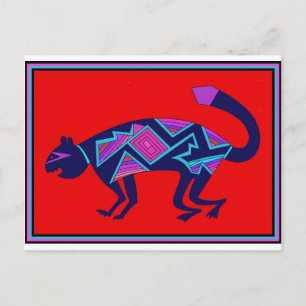 Southwest Mimbres Cat Postcard