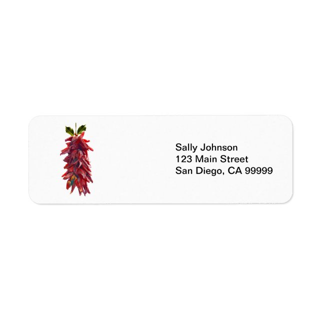 Southwest Mistletoe Return Address Label (Front)