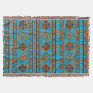 Southwest Mountain Peaks All Over Pattern Throw Blanket