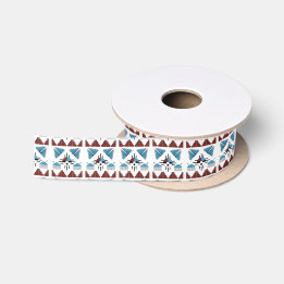 Southwest Native American Art Pattern Satin Ribbon