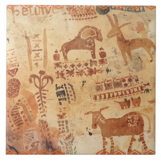Southwest Native American Petroglyh Ceramic Tile