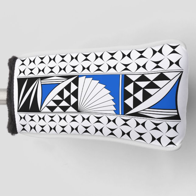 Southwest Native Sunrise in Blue Golf Head Cover (Front)