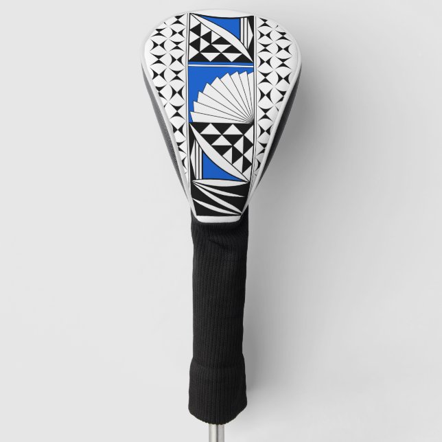 Southwest Native Sunrise in Blue Golf Head Cover (Front)
