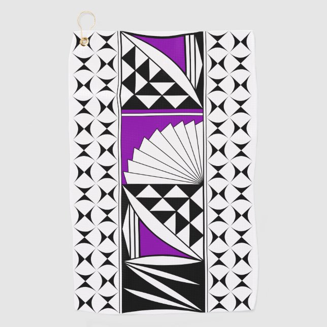 Southwest Native Sunrise in Purple Golf Towel (Front)